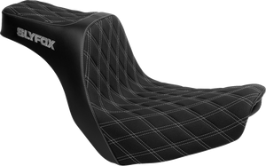 Slyfox 4701D-SlyFox High Noon Seat Double Diamond Silver Stitch 18-25 LowRider Slyfox 4701D-SlyFox High Noon Seat Double Diamond Silver Stitch 18-25 LowRider
