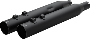 Khrome Werks 4.0" HP Plus Straight Cut Black Mufflers FL M8 17-25 40FST-1012-BLK Khrome Werks 4.0" HP Plus Straight Cut Black Mufflers FL M8 17-25 40FST-1012-BLK