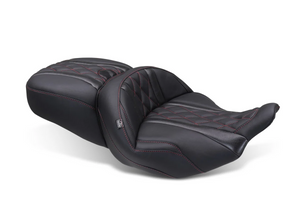 Mustang 89411DC Super Touring Deluxe Diamond Dark Cherry Stitch Seat 24-25 Road / Street Glide Mustang 89411DC Super Touring Deluxe Diamond Dark Cherry Stitch Seat 24-25 Road / Street Glide