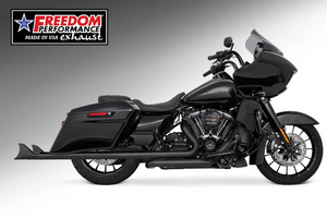 Freedom Performance FPE hd00700 Black 39" Sharktail True-Dual Full Exhaust System Harley Davidson Touring FL Road Street Ultra Glide 17-25