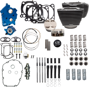 S&S 310-1225C 129" Wrinkle Black Power pack 550 chain cam Oil cooled M8 S&S 310-1225C 129" Wrinkle Black Power pack 550 chain cam Oil cooled M8