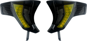 Shark Demon Dual Yellow Integrated Front Turn Signal Vents Harley Davidson Road Glide & Cvo 24-26 FLTRXSE FLTRX FLTRXSTSE