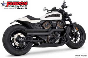 Freedom HD02132 Black Perforated Straight High Exhaust Sportster S 21-25
