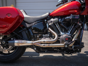Sawicki 930-02071 Intimidator 2:1 shorty Stainless / Billet Full Exhaust System Harley Davidson 25-26 FXLRST Low Rider ST Softail