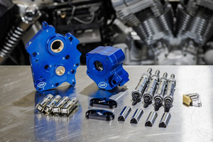 S&S 310-1262A Chain Drive Cam Chest Kit Without Cam, With Chrome Pushrod Tubes, and Chain Tensioner, for Oil Cooled 2017-up M8 Models