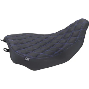 Mustang 88020SB Runaround™ Solo Seat double diamond sky blue stitch flt/flh '23-'25