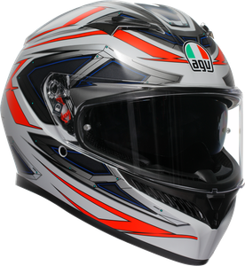 AGV 2118381004-020-XXL K3 Space Helmet - Space Matte White/Red Fluo 2XL