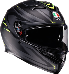 AGV 2118381004-026-XL K3 Syth Helmet - Syth Matte Black/Yellow Fluo XL