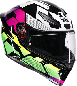 AGV 2118394018-071-XL K1 S Punkpulse Helmet - Punkpulse Black/Purple/Lime XL