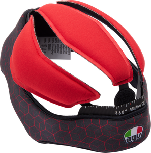 AGV 20KIT603030012X Pista GP RR Helmet Liner - Black/Red 2XL