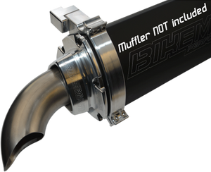 BIKEMAN PERFORMANCE 17-ET-1-SS BIg Mo Exhaust 90º Turn-Out - Stainless Steel Big Mo