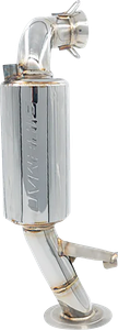 BIKEMAN PERFORMANCE 02-330PL-SS Powder Lite Slip-On Muffler - Stainless Steel
