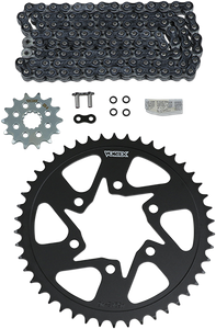 VORTEX CK6392 Chain and Sprocket Kit - HFRS - Black - Kawasaki Z650/RS - HFRS Black Kawasaki Z650/RS