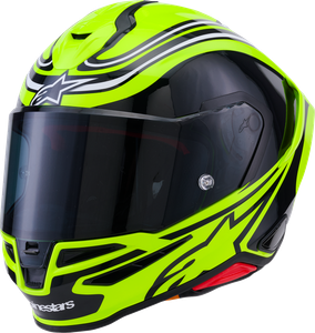 ALPINESTARS 8202826-5021-S Supertech R7 Zeal Helmet - Zeal 22.06 Gloss Yellow Fluo/Black/White Small
