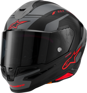 ALPINESTARS 8203426-1653-2XL Supertech R7 A-Core Helmet - 22.06 A-Core Matte Black/Gray/Red 2XL