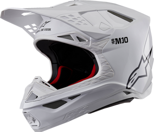 ALPINESTARS 8300323-2180-L Supertech M10 Solid MIPS® Helmet - Solid MIPS® Gloss White Large