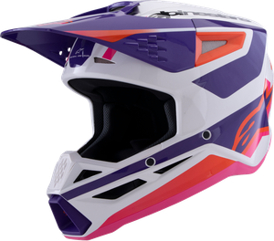 ALPINESTARS 8301026-2052-XS SM3 Heat Helmet - Heat Gloss White/Purple/Pink XS
