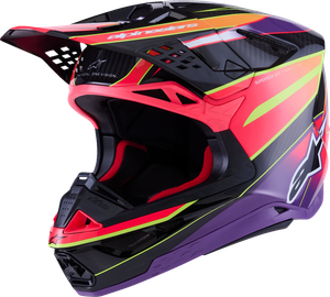 ALPINESTARS 8301223-3145-L Supertech M10 Era MIPS® Helmet - MIPS® Era Gloss Pink/Violet/Yellow Fluo Large