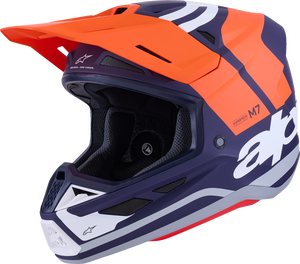 ALPINESTARS 8301826-408-L SM7 Core Helmet - Core Matte Orange/Blue Large