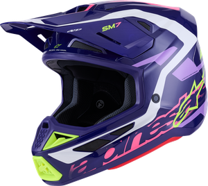 ALPINESTARS 8302426-3142-S SM7 Deed Helmet - Deed Gloss Purple/Pink Small