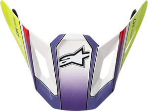 ALPINESTARS 8981126-2054-OS SM7 Helmet 22.06 ECE Visor - Fuse ECE 22.06 White/Yellow/Purple Fluo