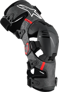 ALPINESTARS 6501425-13-M Supertech RK-10 Plasma Knee Braces - Black/Red Medium