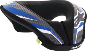 ALPINESTARS 6741018-177-SM Youth Sequence Neck Roll - Black/Anthracite/Blue S/M