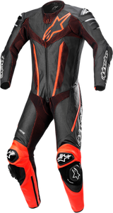 ALPINESTARS 3153022-1030-48 Fusion 1-Piece Suit - Black/Red Fluo US 38 / EU 48