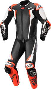 ALPINESTARS 3156323123158 Racing Absolute v2 1-Piece Leather Suit - Black/White/Red Fluo US 48 / EU 58