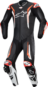 ALPINESTARS 3150226-1231-58 GP Tech v5 1-Piece Leather Suit - Black/White/Red Fluo US 48 / EU 58