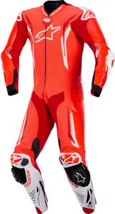 ALPINESTARS 3150226-3310-48 GP Tech v5 1-Piece Leather Suit - Red Fluo/Bright Red/White US 38 / EU 48