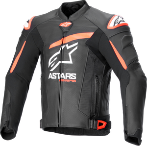 ALPINESTARS 3100624-1321-50 GP Plus R v4 Airflow Leather Jacket - Black/Red Fluo/White US 40 / EU 50