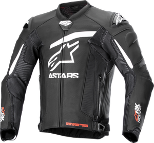 ALPINESTARS 3100324-12-50 GP Plus R v4 Rideknit® Leather Jacket - Black/White US 40 / EU 50