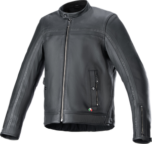 ALPINESTARS 3103924-1100-4X Dyno Leather Jacket - Black/Black 4XL