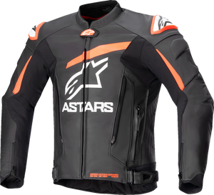 ALPINESTARS 3100524-1321-54 GP Plus v4 Leather Jacket - Black/Red Fluo/White US 44 / EU 54