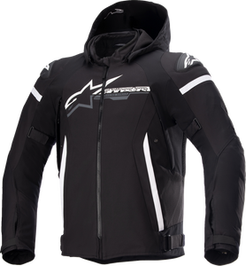 ALPINESTARS 3206423-12-M Zaca Waterproof Jacket - Black/White Medium