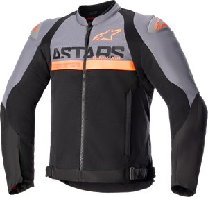 ALPINESTARS 3306523-914-M SMX Air Jacket - Dark Gray/Black/Orange Fluo Medium