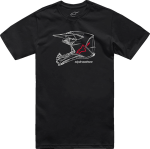 ALPINESTARS 1214-73116-10-XL MX Helmet CSF T-Shirt - Black XL