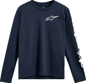 ALPINESTARS 1235-74100-70-M Trackside Long-Sleeve CSF T-Shirt - Navy Medium