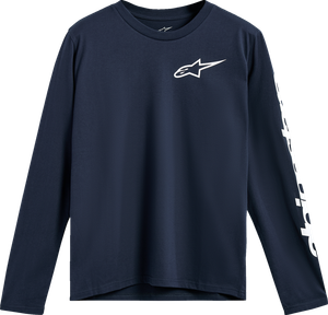 ALPINESTARS 1235-74100-70-L Trackside Long-Sleeve CSF T-Shirt - Navy Large