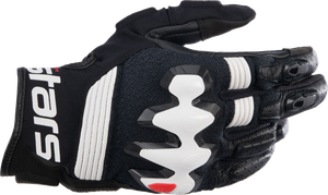 ALPINESTARS 3504822-12-2X Halo Leather Gloves - Black/White 2XL