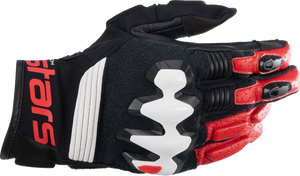 ALPINESTARS 3504822-1304-3X Halo Leather Gloves - Black/White/Bright Red 3XL