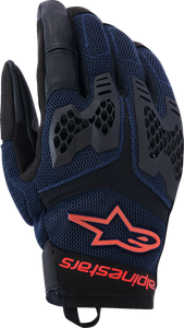 ALPINESTARS 3570225-7196-M Manti Air Gloves - Deep Blue/Fluo Red/Asphalt Medium