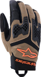 ALPINESTARS 3570225-8038-XL Manti Air Gloves - Dark Khaki/Black/Fluo Orange XL