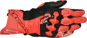 ALPINESTARS 3550825-3097-M GP Plus R V3 Leather Gloves - Bright Red/Fluo Red/Black Medium