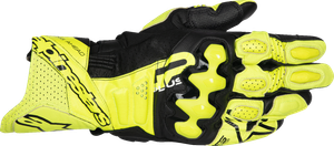 ALPINESTARS 3550825-551-L GP Plus R V3 Leather Gloves - Fluo Yellow/Black Large