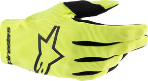 ALPINESTARS 3541824-551-M Youth Radar Gloves - Fluo Yellow/Black Medium