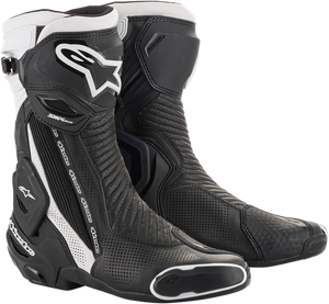ALPINESTARS 2221119-12-47 SMX Plus Vented Boots - Black/White US 12 / EU 47