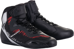 ALPINESTARS 25103191930125 Faster-3 Rideknit® Shoes - Black/Silver/Red US 12.5 / EU 46