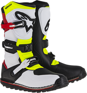 ALPINESTARS 2004017-2351-8 Tech-T Boots - White/Red/Yellow Fluorescent/Black US 8 / EU 42